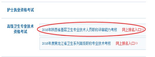 2016年陕西省基层卫生专业技术人员