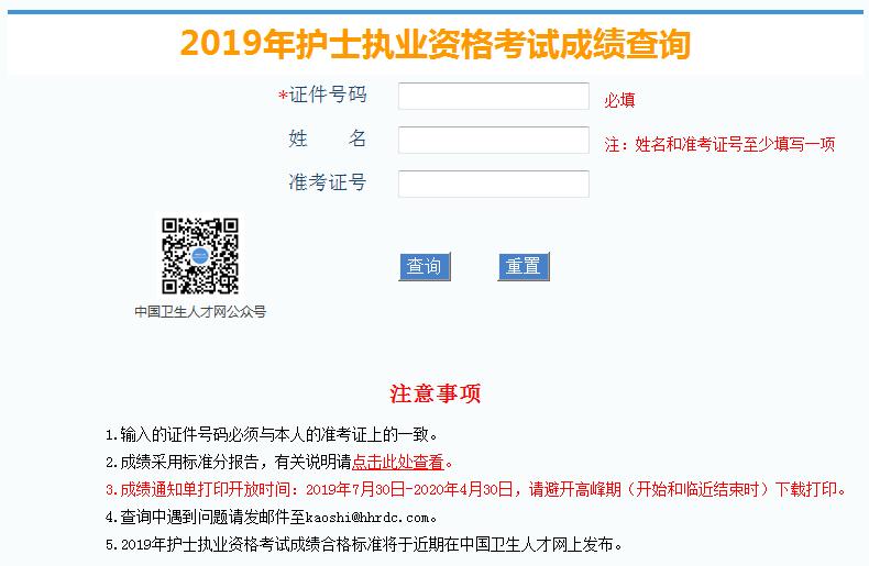 2020年福建护士资格证成绩查询入口