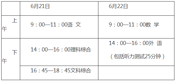 2016年河北保定中考时间汇总