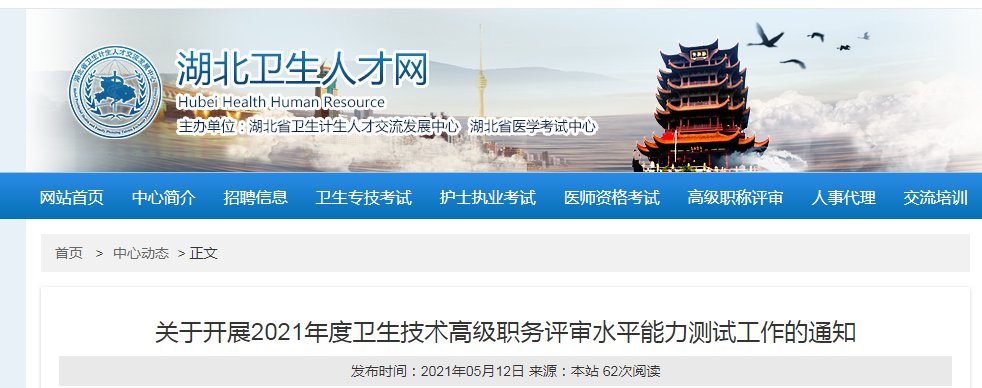2019湖北卫生职称考试报名网站