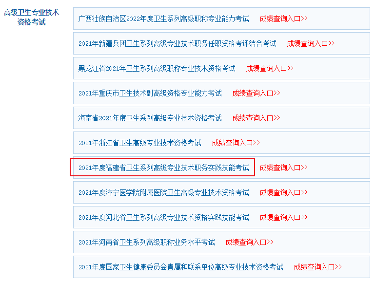 2018福建卫生系列高级职务专业技术