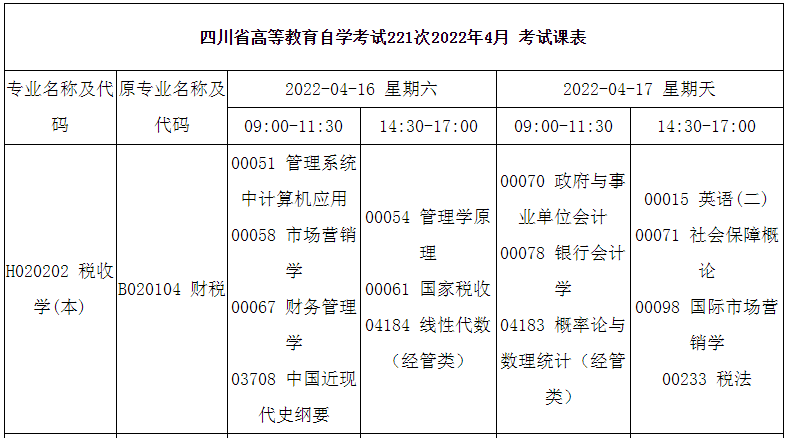 四川内江2022年10月自考时间