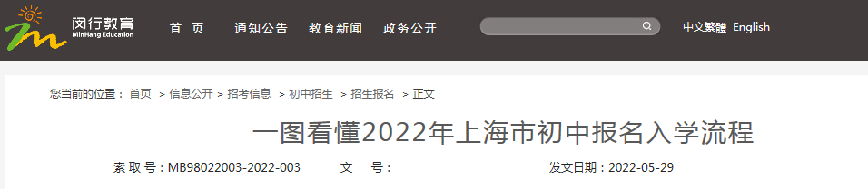 2022年上海市宝山区民办初中报名志