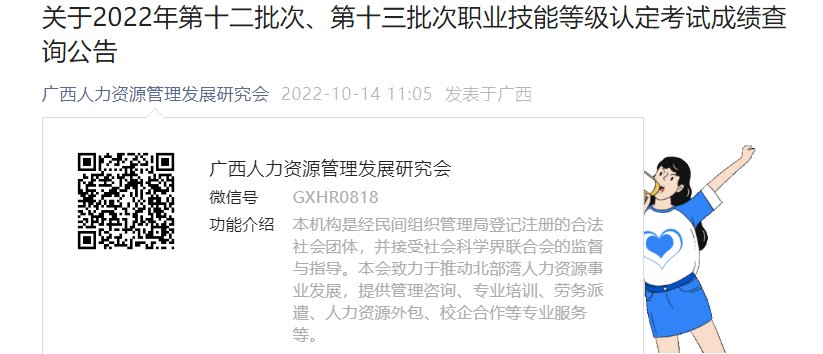 2022年广西第十四批次人力资源等级