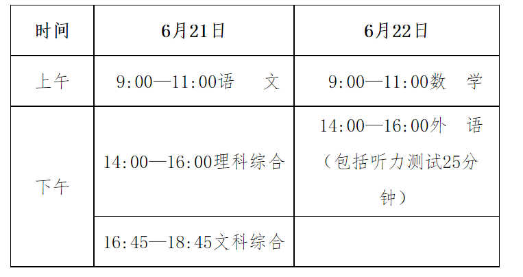 河北保定中考时间2023年具体时间安