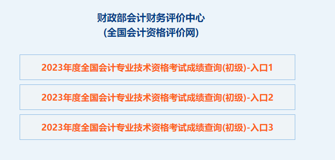 2022年湖北初级会计职称成绩查询入