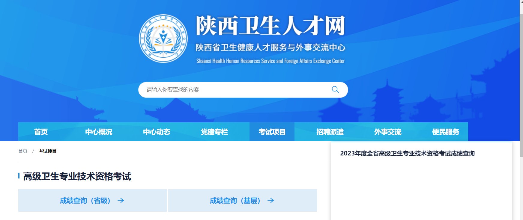 陕西卫生人才网2024年陕西卫生高级