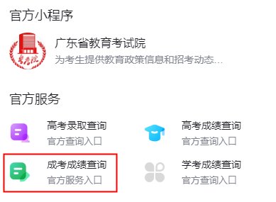 2024年广东成人高考成绩查询及录取