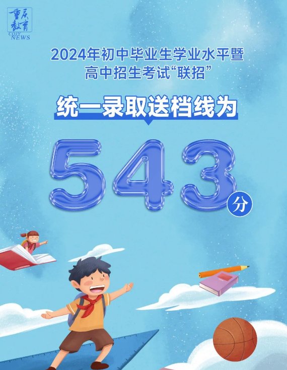2026年重庆永川中考联招录取送档分