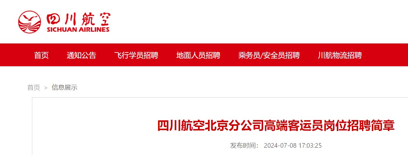 2024年国航股份商务委员会市场营销