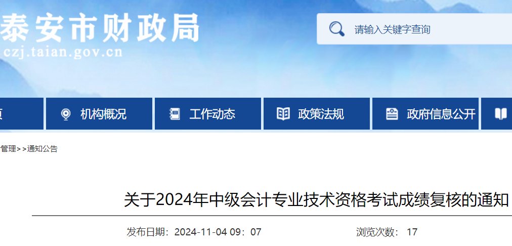 山东2025年中级会计职称考试成绩查