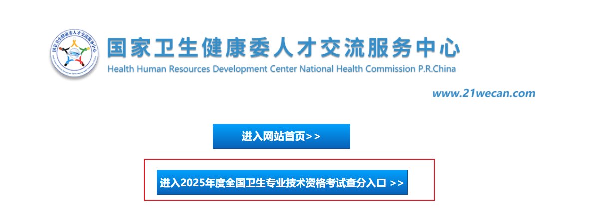 2026年卫生专业技术资格考试成绩查