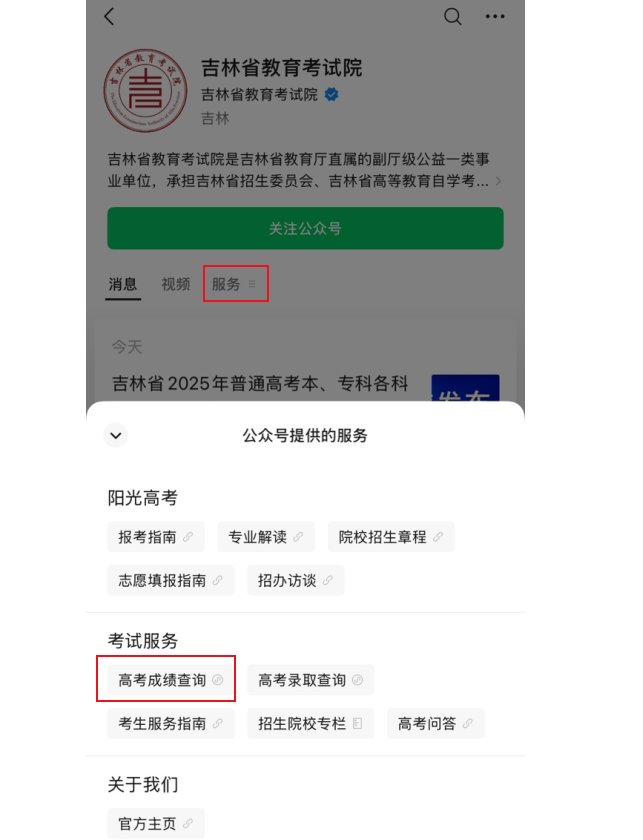 吉林辽源2025年高考成绩查询时间及