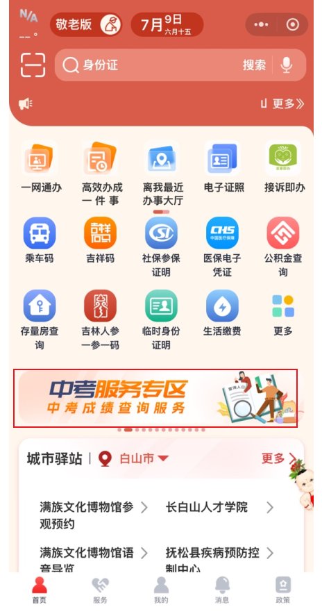 通化市招生考试服务中心中考查分