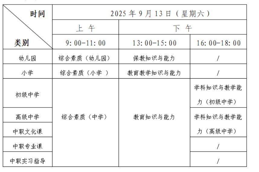 2025下半年广西中小学教师资格笔试