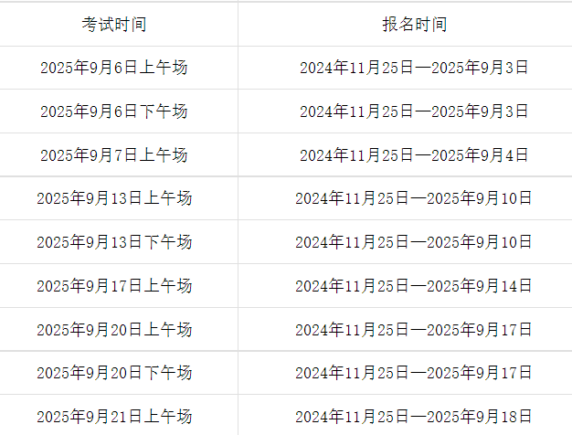 image.png 2025年9月托福考试报名时间为20