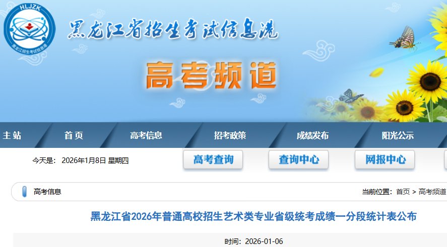2026年广东艺术高考成绩查询入口已