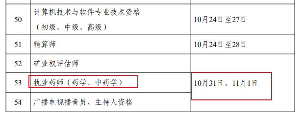 11月1日考试