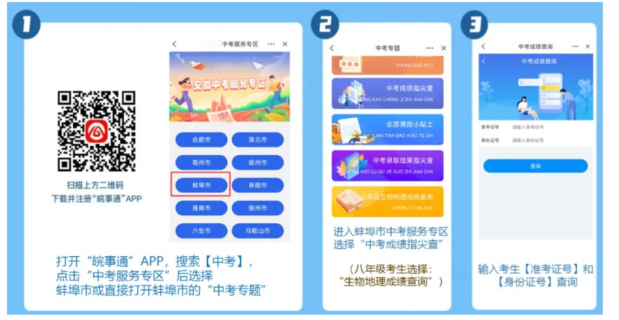 2026年安徽滁州中考成绩查询入口已