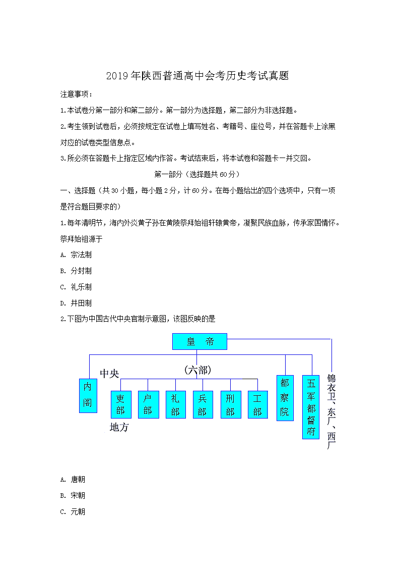 2008年广西普通高中会考历史真题及