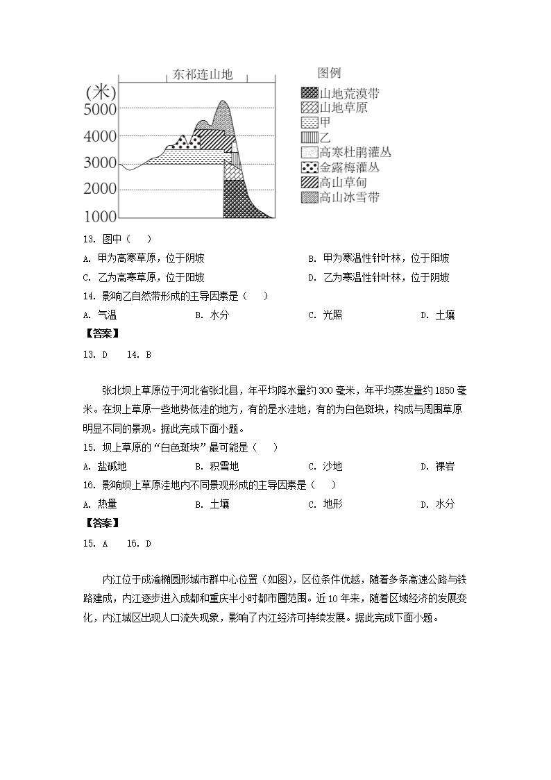 Removed_2023-2024学年山东省滨州高二上学期地理期末考试题及答案5.png 同题参见前五页预览如下